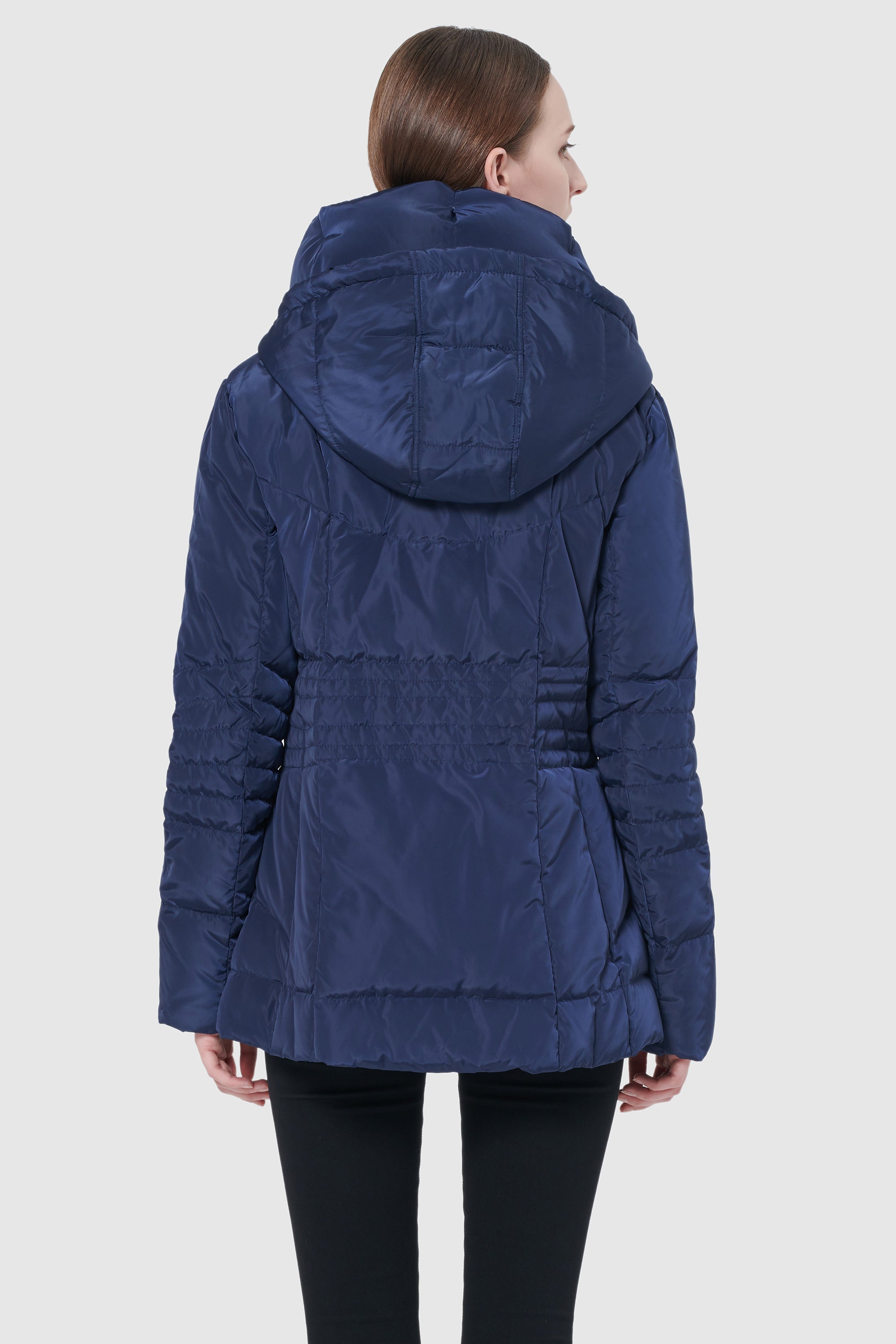 Orolay-Short Down Coat with Removable Hood-#color_Beacon Blue