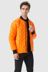 Orolay-Short Lightweight Bomber Jacket-#color_Bright Marigold