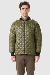 Orolay-Short Lightweight Bomber Jacket-#color_Peat Moss