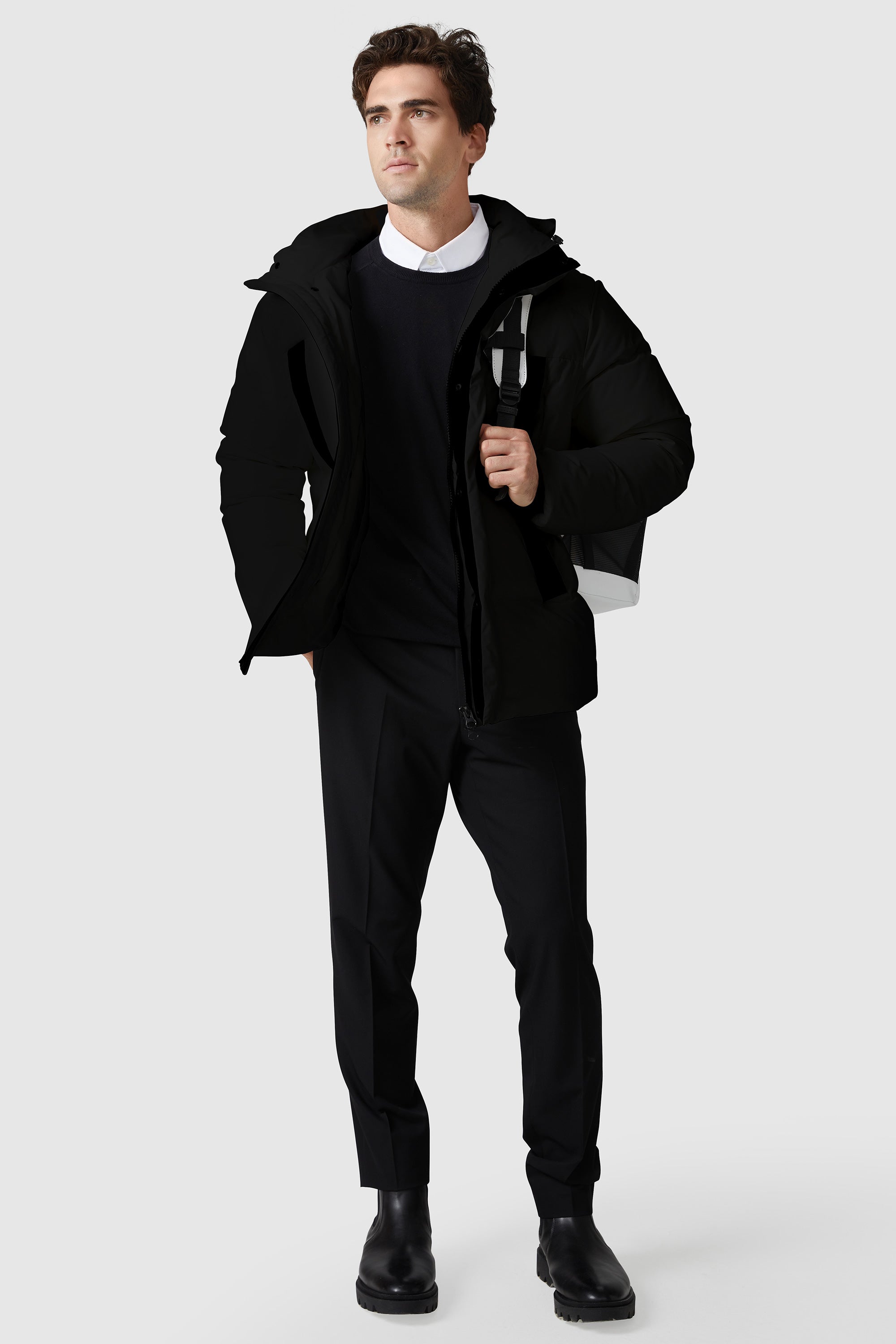 Orolay-Short Thickened Down Puffer Coat-#color_Black