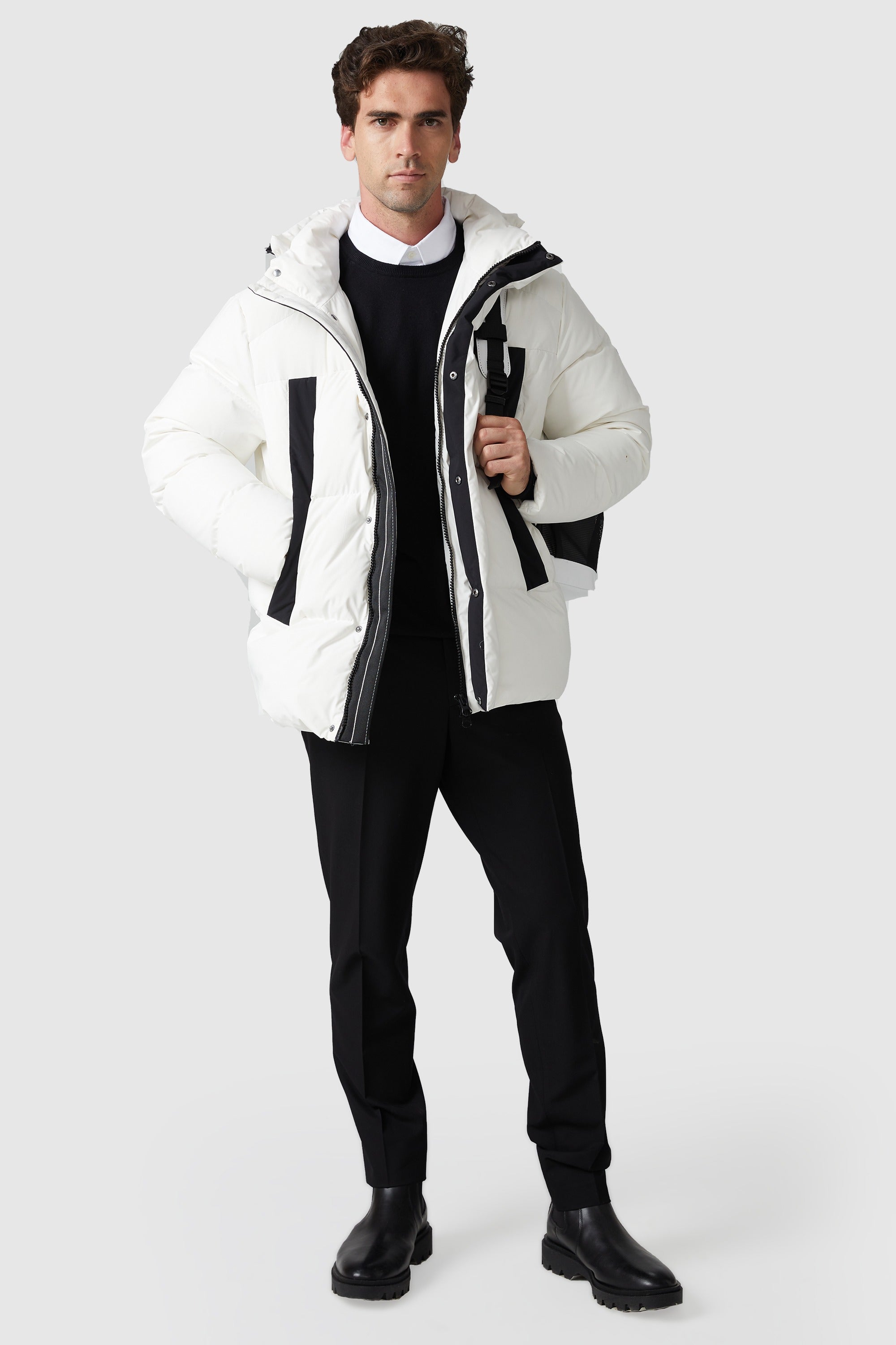 Orolay-Short Thickened Down Puffer Coat-#color_White