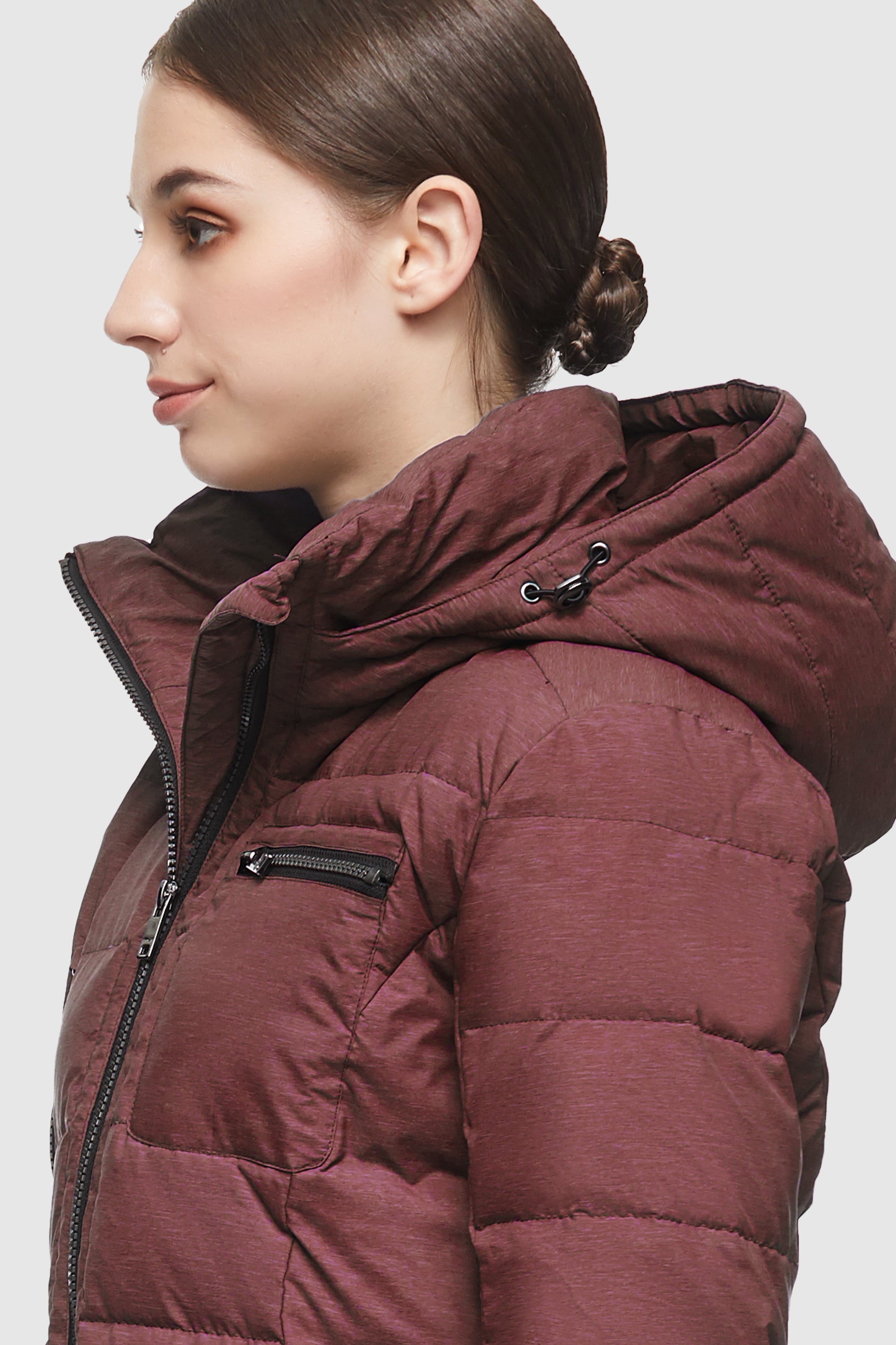 Orolay-Slant Pocket Zip up Puffer Down Coat-Orolay Slant Pocket Zip up Puffer Down Coat women #color_Baroque Rose