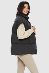 Orolay-Sleeveless Classic Puffer Vest-#color_Black