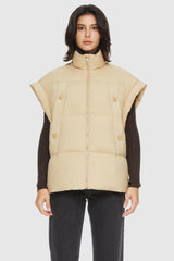 Orolay-Sleeveless Classic Puffer Vest-#color_Summer Melon