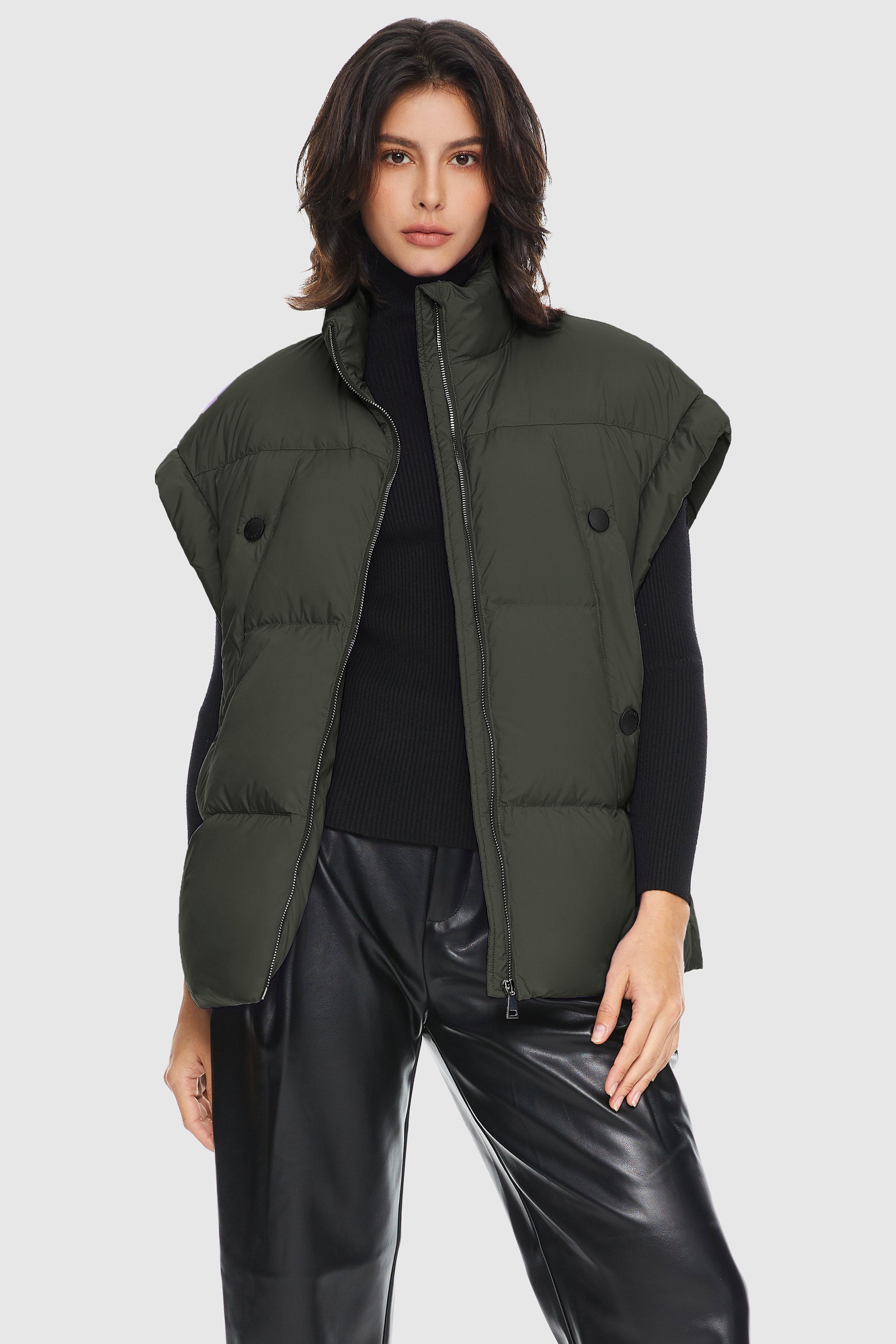 Orolay-Sleeveless Classic Puffer Vest-#color_Sea Turtle