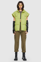 Orolay-Sleeveless Classic Puffer Vest-#color_Leaf Green