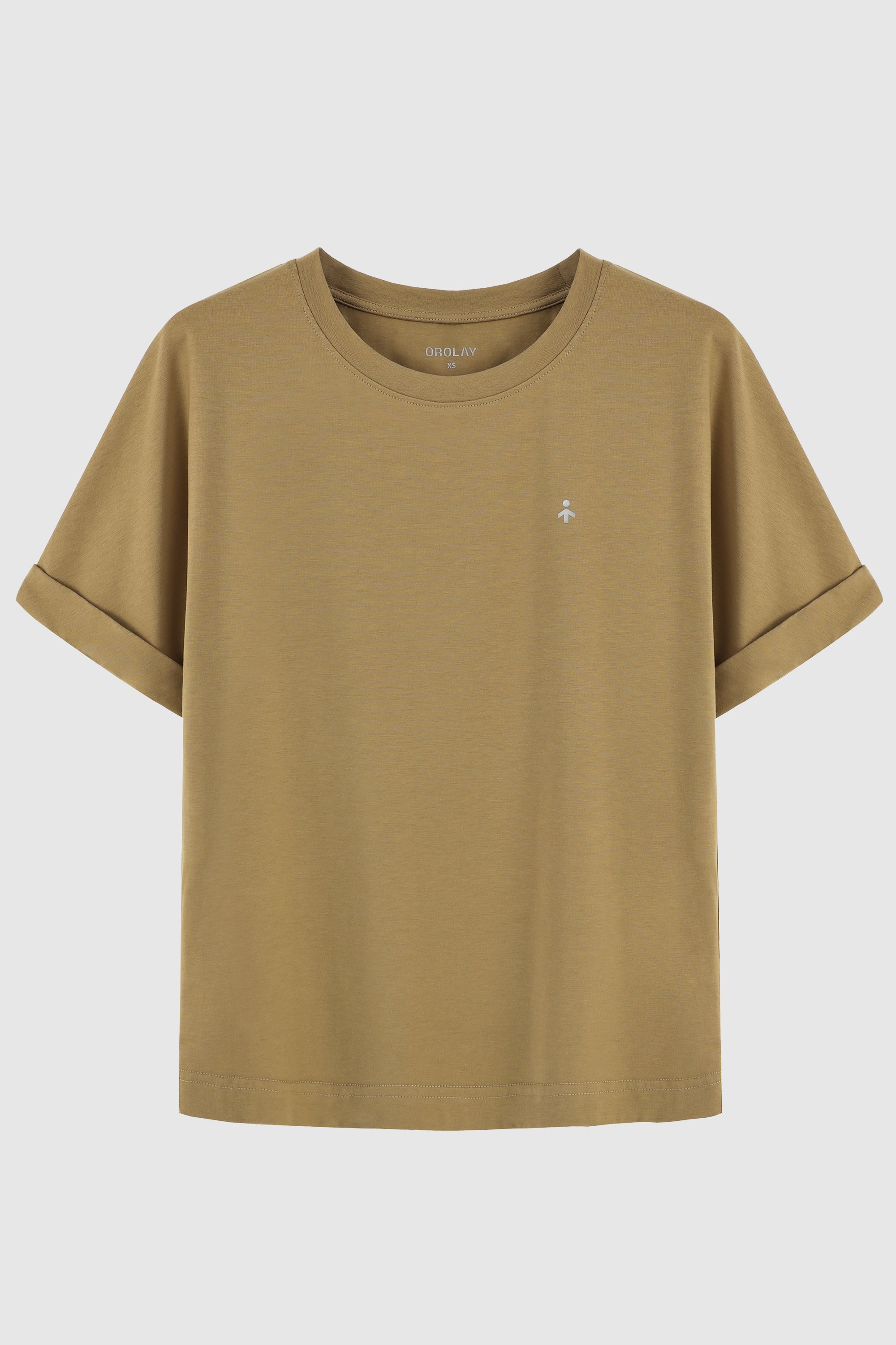 Orolay-Slim Fit Workout T-Shirt-#color_Bronze Mist