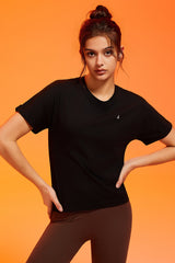 Orolay-Slim Fit Workout T-Shirt-#color_Black