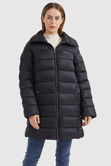 Orolay-Stand Collar Full-Zip Puffer-#color_Black