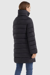 Orolay-Stand Collar Full-Zip Puffer-#color_Black