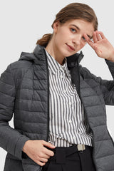 Orolay-Stand Collar Light Quilted Down Jacket-#color_Shark