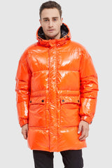 Orolay-Stand Collar Shiny Down Jacket-#color_Bright Marigold