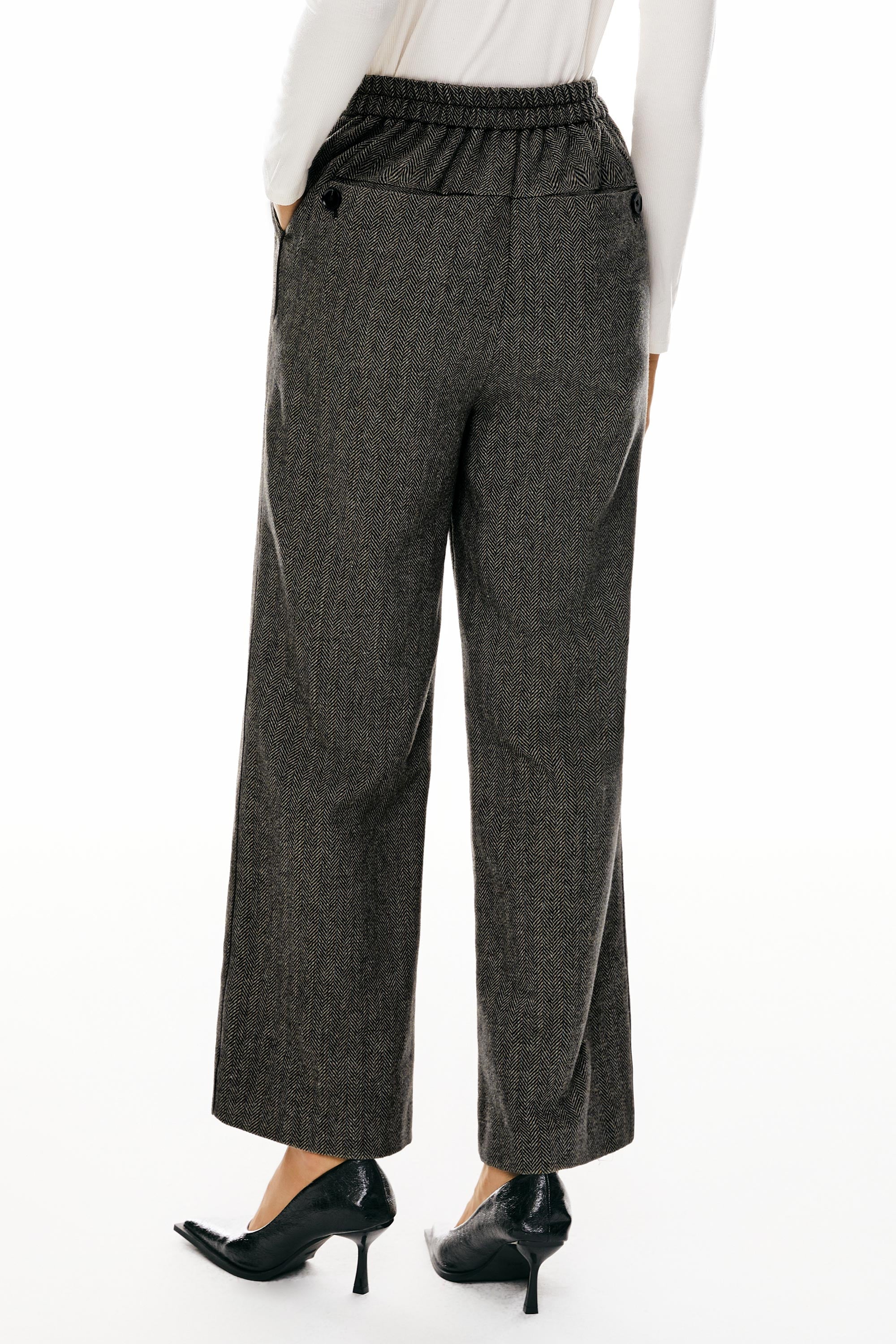 Orolay-Straight Leg Dress Pant-Image 4 of Straight Leg Dress Pants from Orolay - #color_Black stripes