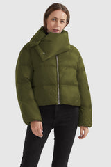 Orolay-Stylish Puffer Down Coat with Thickened Collar-#color_Peat Moss