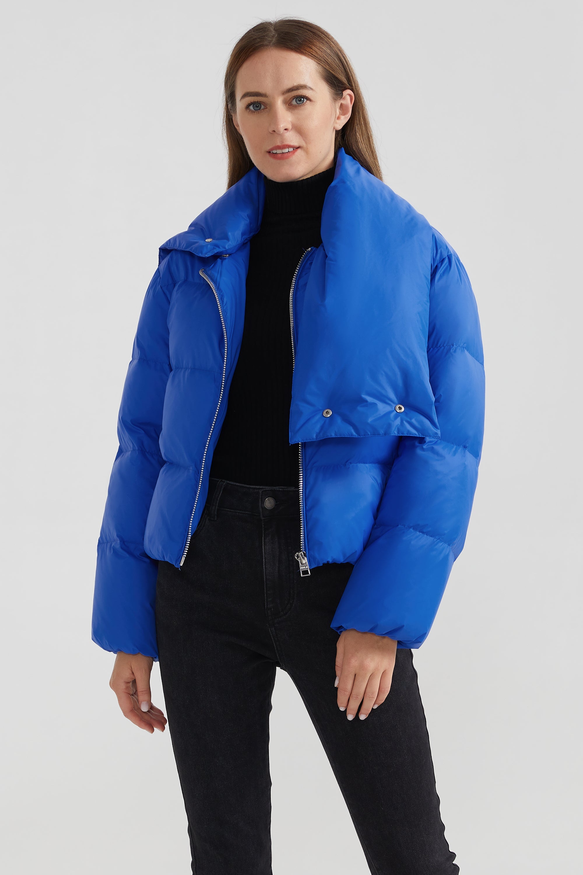 Orolay-Stylish Puffer Down Coat with Thickened Collar-#color_Marina