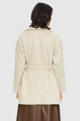 Orolay-Suede Lightweight Trench-#color_Tofu