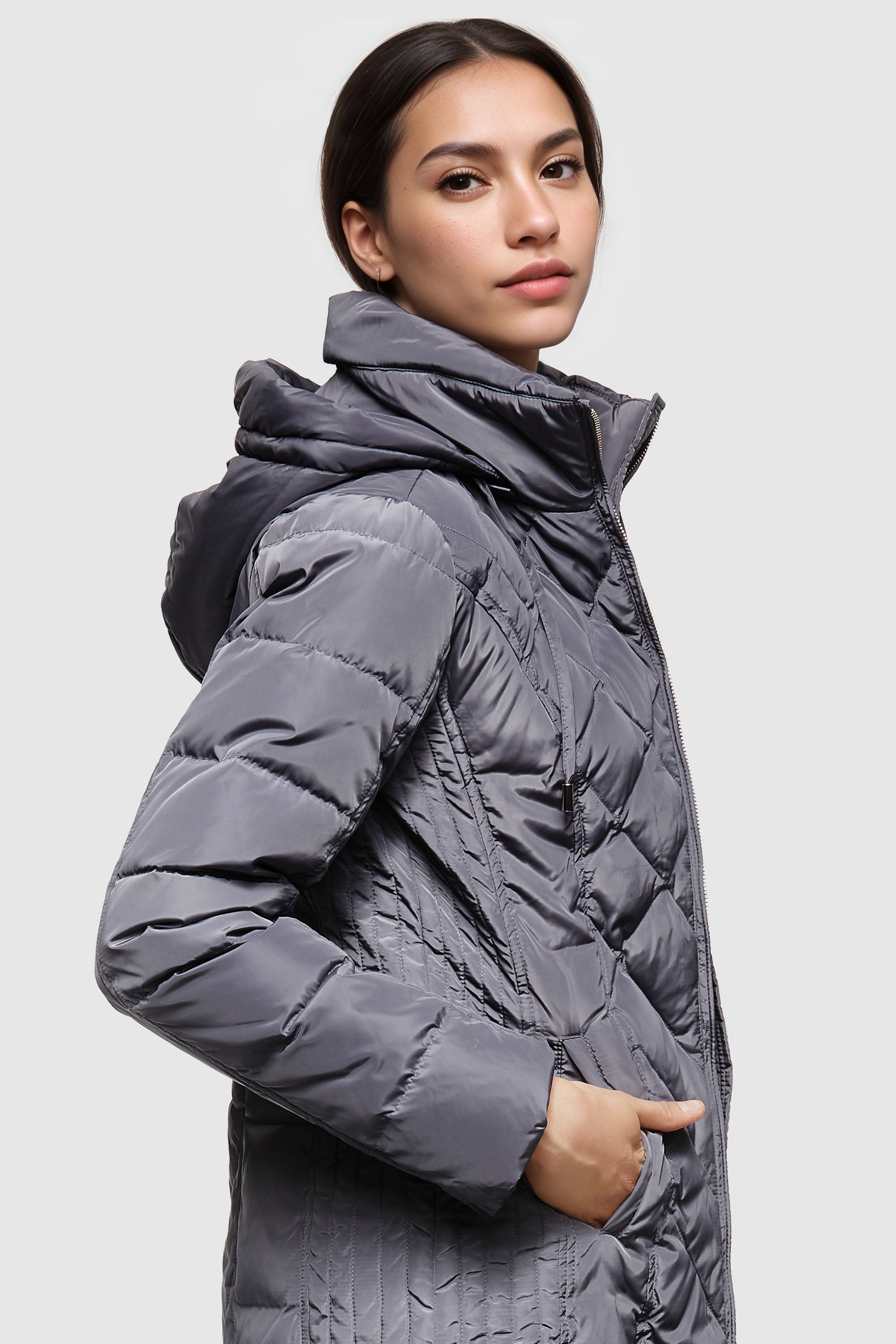 Orolay-Thickened Puffer Down Jacket-Image 4 of Thickened Puffer Down Jacket from Orolay - #color_Gray Ridge