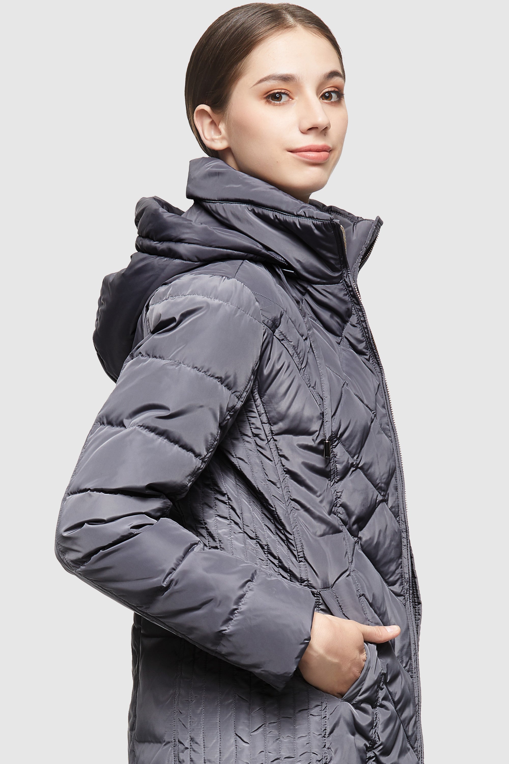 Orolay-Thickened Puffer Down Jacket-#color_Gray Ridge