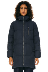 Orolay-Two-Way Zipper Hooded Puffer Jacket-#color_Majolica Blue