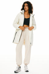 Orolay-Two-Way Zipper Hooded Puffer Jacket-#color_White