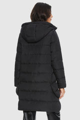 Orolay-Unique Cut Hooded Puffer Coat-#color_Black