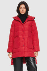 Orolay-Unique Cut Hooded Puffer Coat-#color_Fiery Red