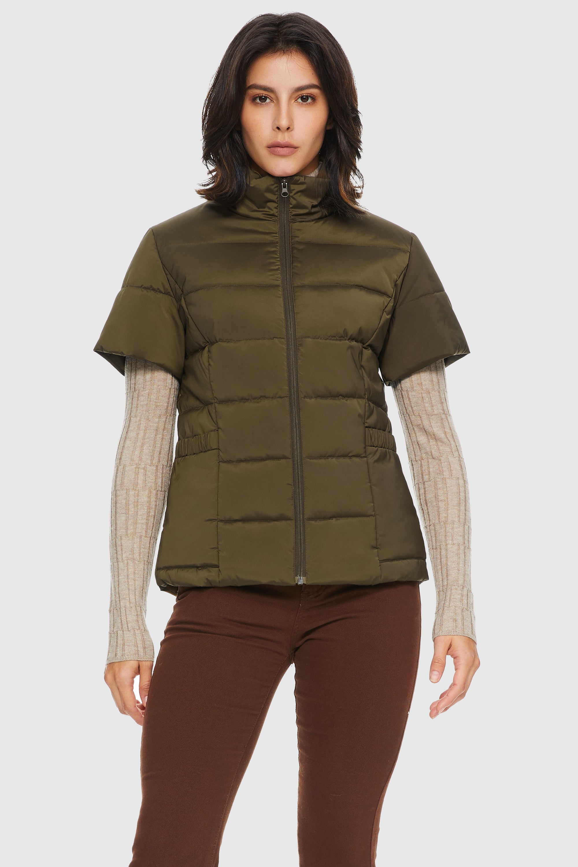 Orolay-Warm Lightweight Insulated Vest-#color_Fir Green