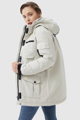 Orolay-Warm Multiple Pockets Parka Jacket-#color_Tofu