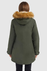 Orolay-Water-Resistant Hooded Parka-#color_Sea Turtle