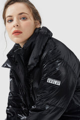 Orolay-Water-Resistant Stand Collar Puffer Down Coat-#color_Black