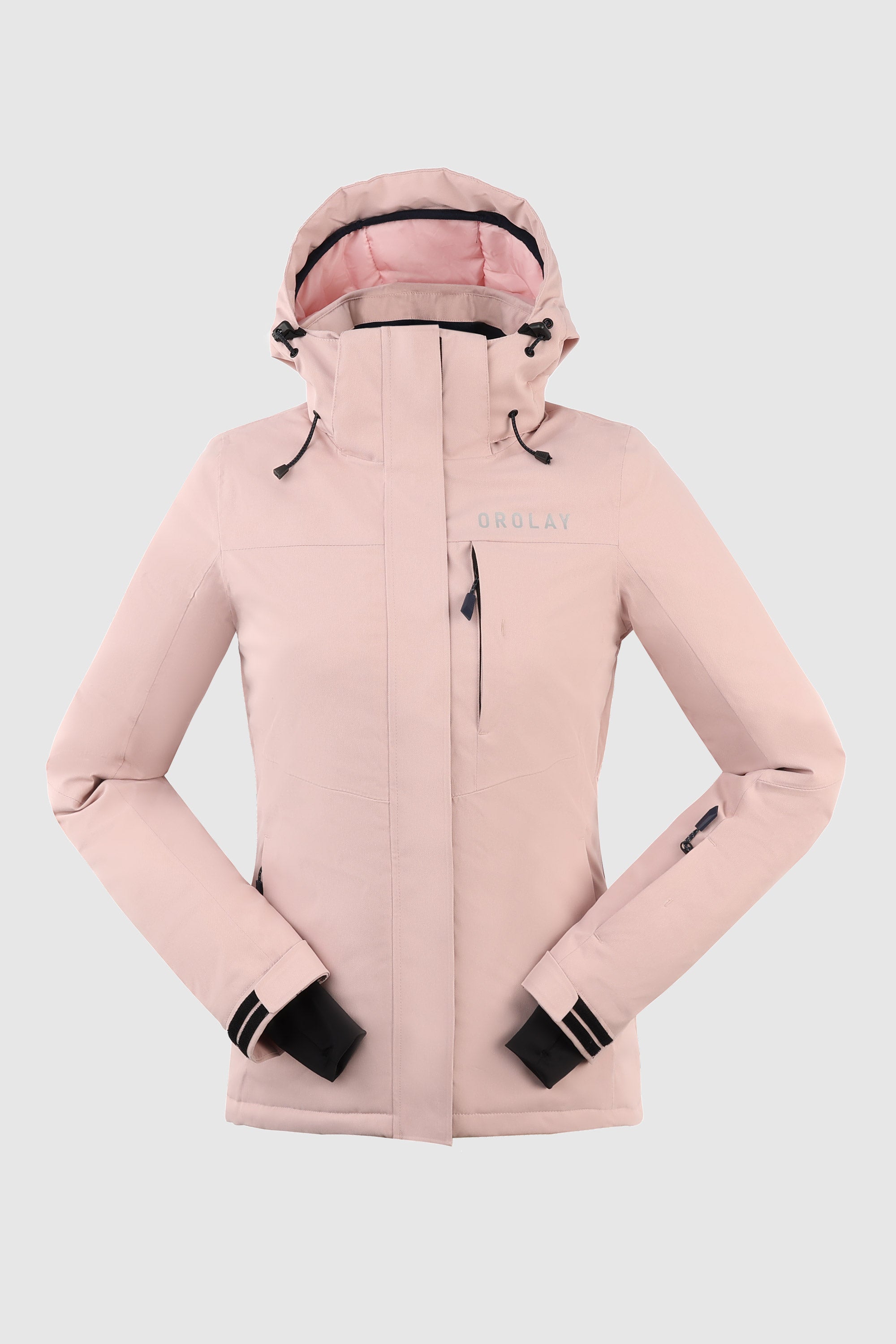 Orolay-Waterproof Snow Winter Coat-#color_Cream Pink