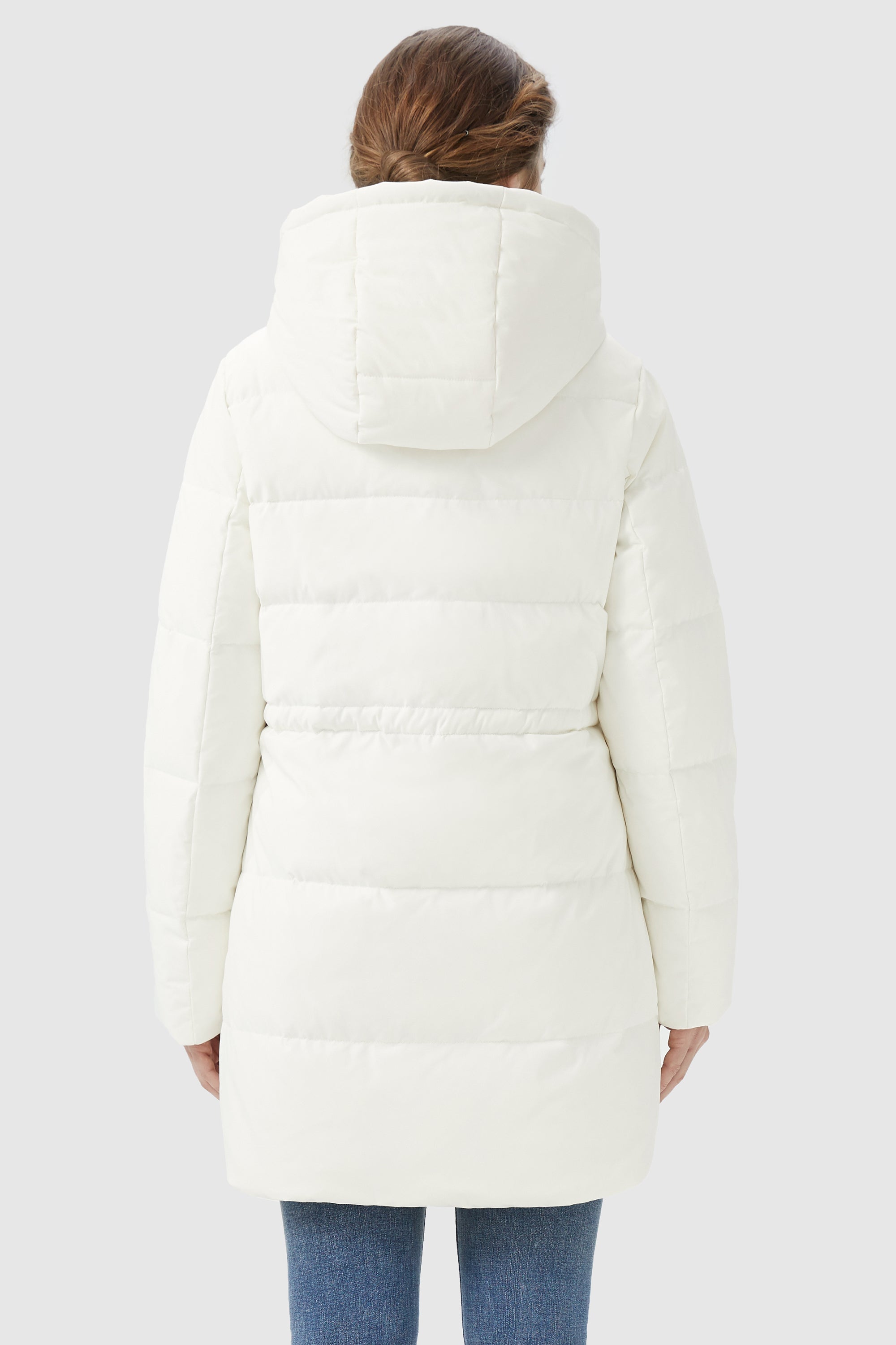 Orolay-Waterproof Thickened Down Jacket with Hood-#color_White