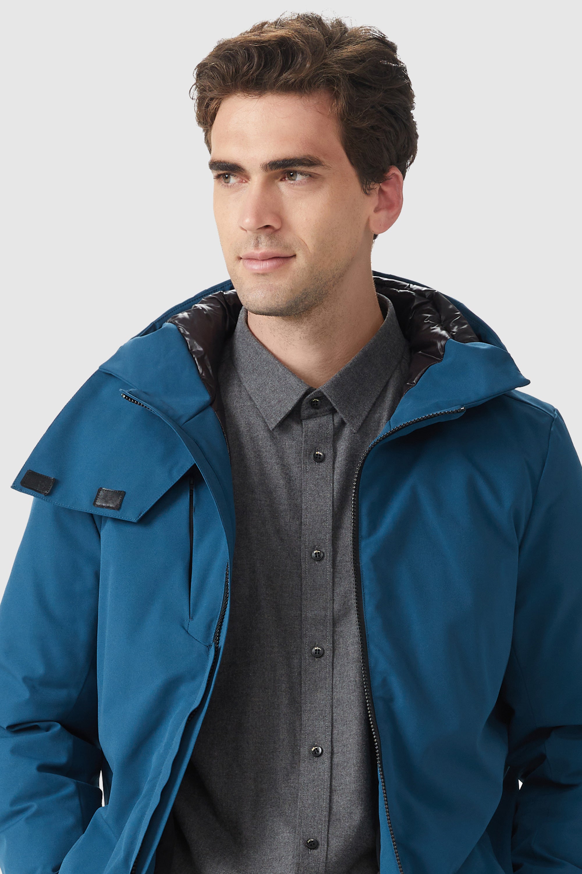 Orolay-Waterproof Winter Jacket with Hood-#color_Baleine Blue