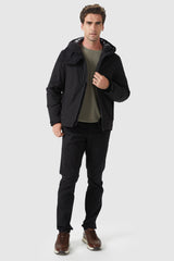 Orolay-Waterproof Winter Jacket with Hood-#color_Black