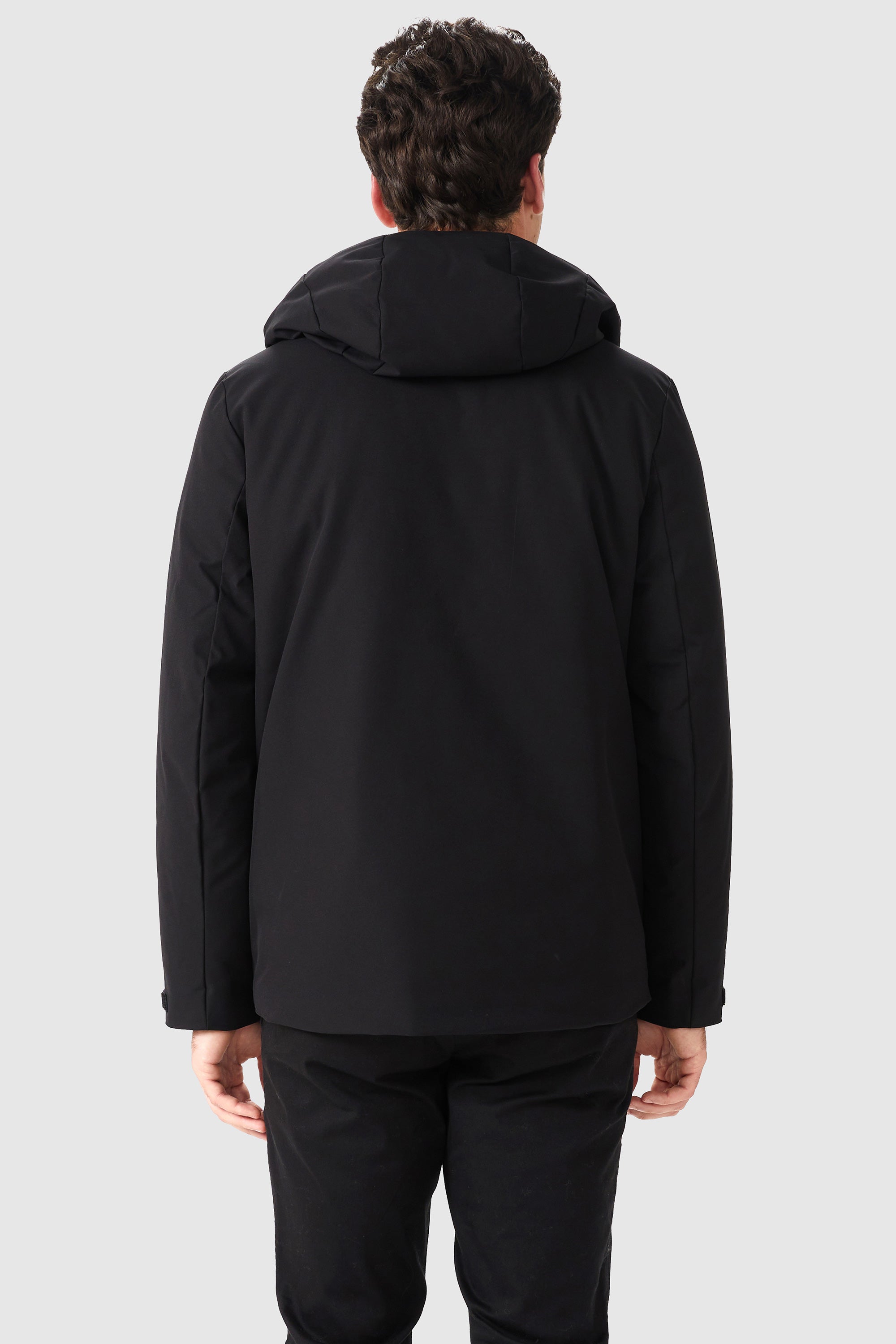 Orolay-Waterproof Winter Jacket with Hood-#color_Black