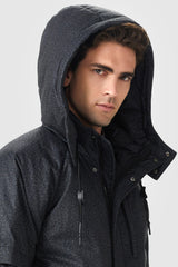 Orolay-Windproof Down Jacket with Hood-#color_Odyssey Gray