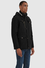 Orolay-Winter Military Parka Jacket-#color_Black