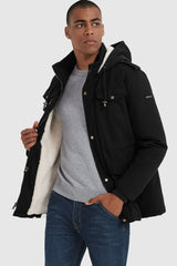 Orolay-Winter Military Parka Jacket-#color_Black