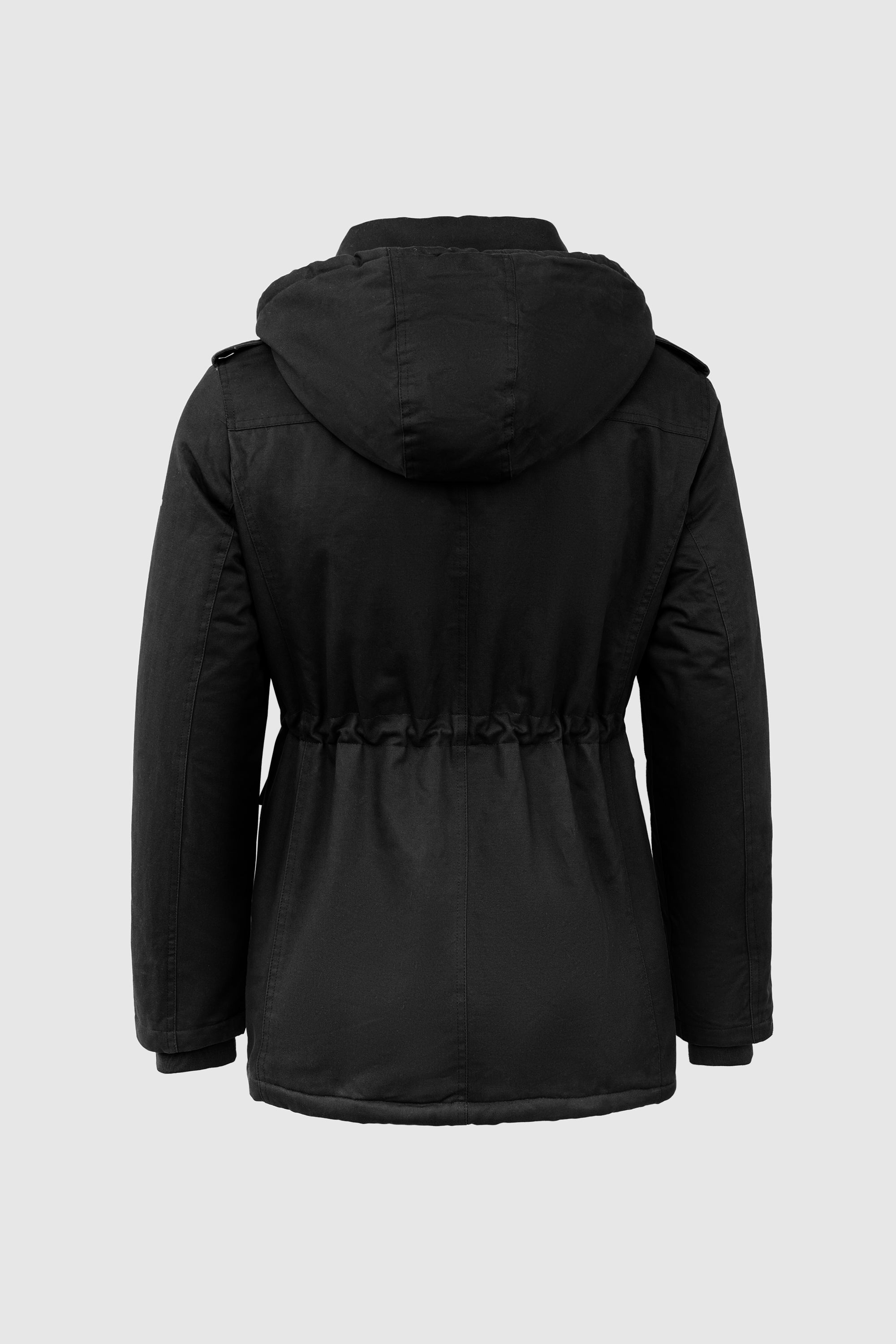 Orolay-Winter Military Parka Jacket-#color_Black