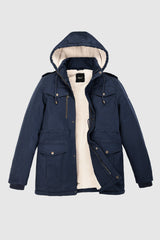 Orolay-Winter Military Parka Jacket-#color_True Blue