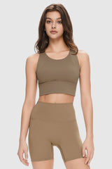 Orolay-Wireless Racerback Sports Bras-Image 1 of Wireless Racerback Sports Bras from Orolay - #color_Khaki