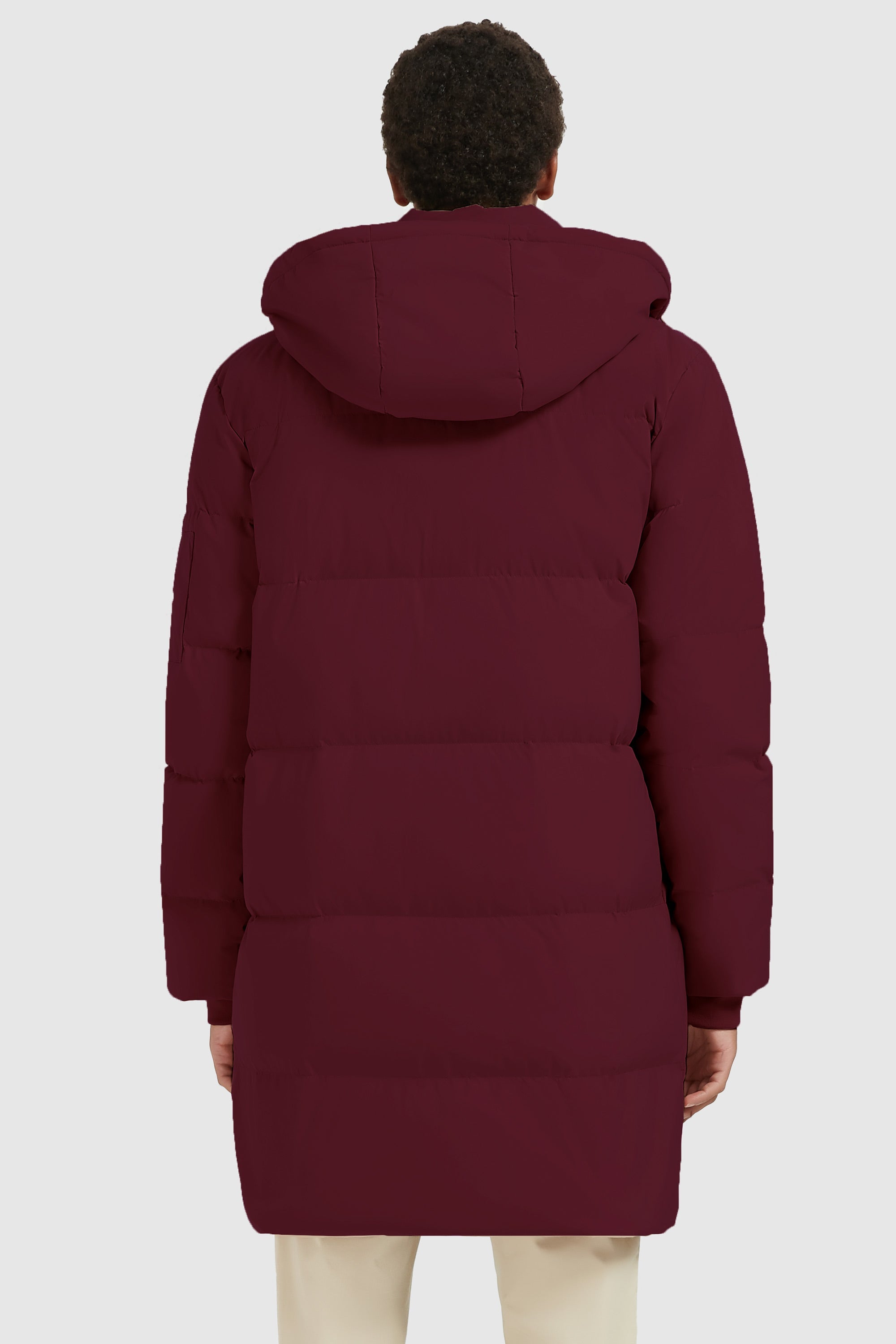 Orolay-Zip Up Snap Button Thickened Down Jacket-#color_Syrah