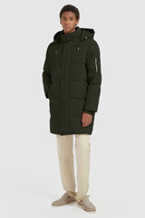 Orolay-Zip Up Snap Button Thickened Down Jacket-#color_Rosin