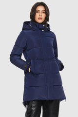 Orolay-Zipper Winter Thickened Puffer Coat-#color_Beacon Blue