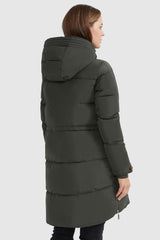 Orolay-Zipper Winter Thickened Puffer Coat-#color_Sea Turtle