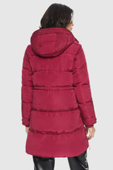 Orolay-Zipper Winter Thickened Puffer Coat-#color_Syrah