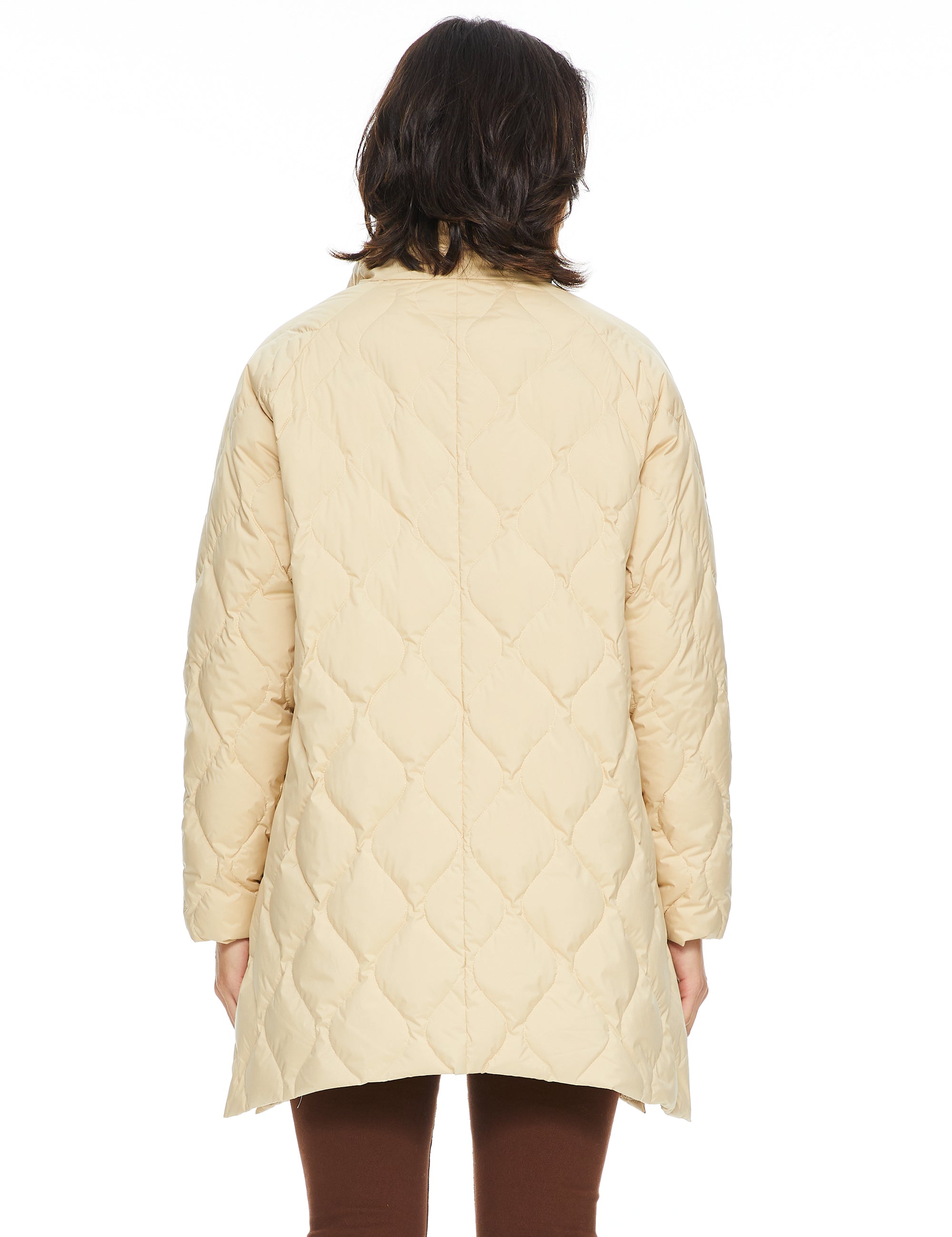 Orolay Oversized Quilted Puffer Jacket Lightweight with Pockets #color_khaki 
