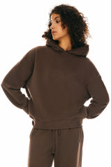 Orolay Fleece Hoodie Sweatshirt Long Sleeve Oversized #color_brown