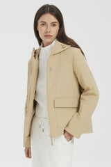 Orolay Hooded Lightweight Jacket Zip Up new #color_khaki