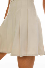 Orolay High Waisted Skirts A Line Pleated Skirt #color_beige